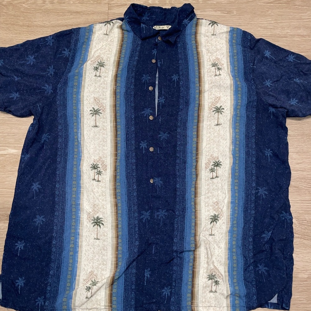 Batik bay button down rayon shirt